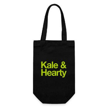 Chou kale et Joyeuse Légume Copieuse - Sac à bouteille - noir - Devant