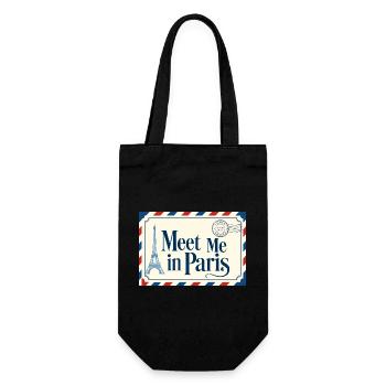 Meet Me in Paris Poster - Geschenkbeutel für Flaschen - Schwarz - Vorne
