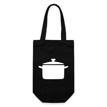Chaudron Chaudron Cadeau Cuisinier Cuisinier Cuisinier - Sac à bouteille - noir - Devant