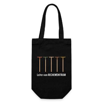 Leiter Vom Rechenzentrum Gartenarbeit Gärtner - Geschenkbeutel für Flaschen - Schwarz - Vorne