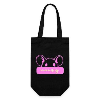 Cute Mouse - Gift Bag for Bottles - black - Front