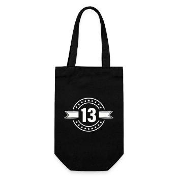 Insigne de 13 étoiles avec ruban - Sac à bouteille - noir - Devant