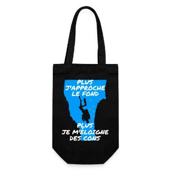 Plus j'approche le fond - Sac à bouteille - noir - Devant