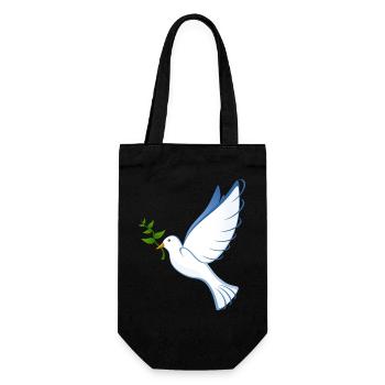 Dove of Peace - Gift Bag for Bottles - black - Front