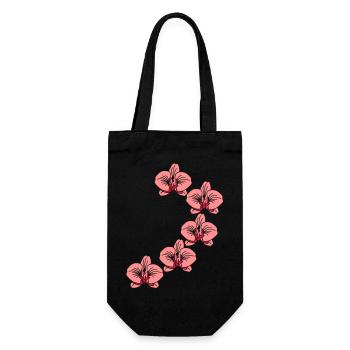 orchidee_2 - Gift Bag for Bottles - black - Front