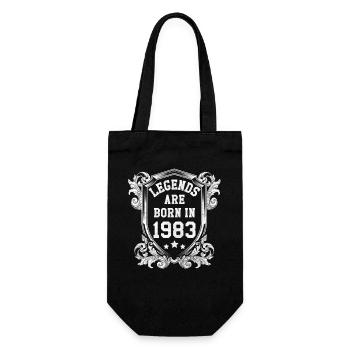 Legends are born in 1983 - Gift Bag for Bottles - black - Front