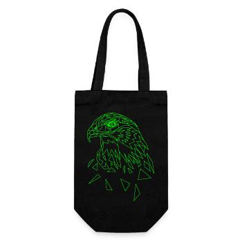 Eagle geometric green - Gift Bag for Bottles - black - Front