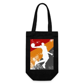 Basketballspieler Geschenk - Geschenkbeutel für Flaschen - Schwarz - Vorne
