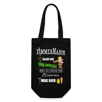 Zimmermann - Geschenkbeutel für Flaschen - Schwarz - Vorne