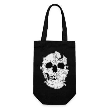skull t-shirt - Gift Bag for Bottles - black - Front