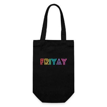Friyay bunt - let's celebrate the weekend - Gift Bag for Bottles - black - Front