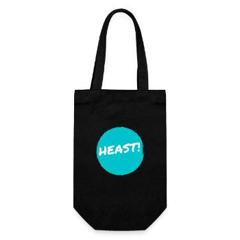 Heast! Ursprünglich "Hörst du?" - Geschenkbeutel für Flaschen - Schwarz - Vorne
