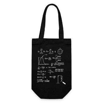 mathematics - Gift Bag for Bottles - black - Front
