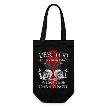 Der Tod ist Unvermeidbar - Geschenkbeutel für Flaschen - Schwarz - Vorne