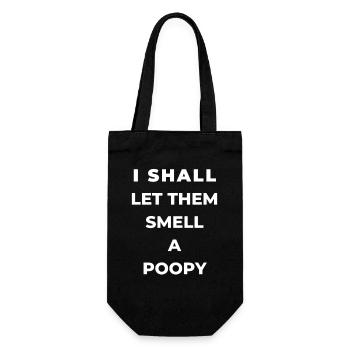 I'll make them smell a poopy Text design - Gift Bag for Bottles - black - Front