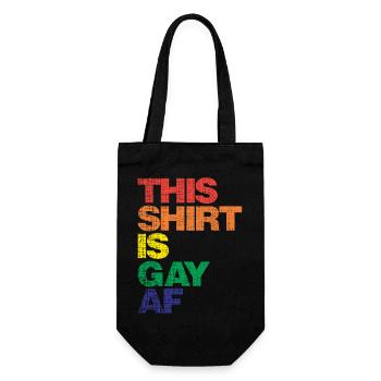 This Shirt Is Gay Af - Gift Bag for Bottles - black - Front
