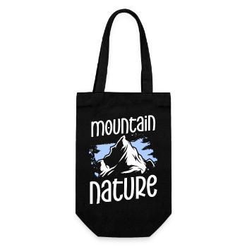 Nature Conservation Wood Mountains - Gift Bag for Bottles - black - Front