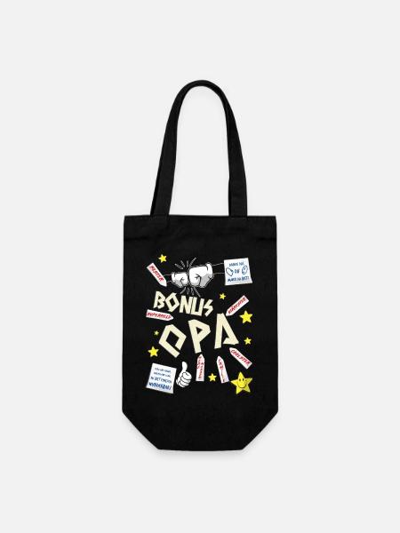 Bonusopa - Geschenkbeutel für Flaschen - Schwarz