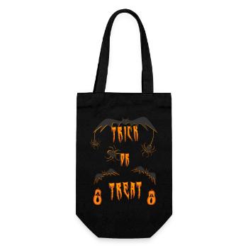 Astuce d’Halloween ou friandise d’araignée d’Halloween - Sac à bouteille - noir - Devant