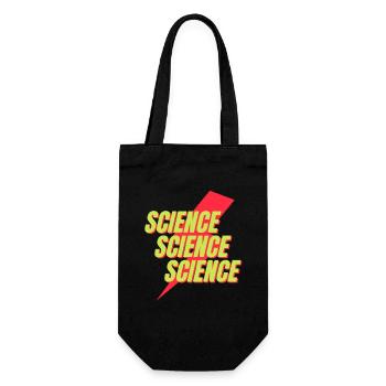 Neon Science Bolt Design - Gift Bag for Bottles - black - Front