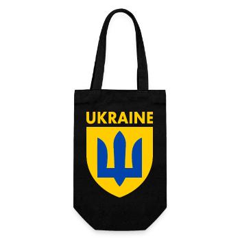 Ukraine - Geschenkbeutel für Flaschen - Schwarz - Vorne