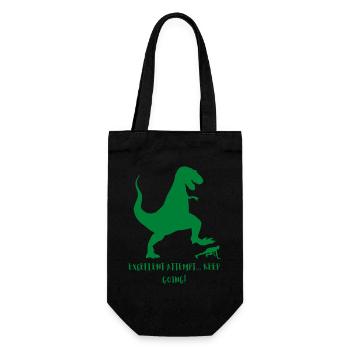 Dinosaur Workout | Keep Going - Gift Bag for Bottles - black - Front