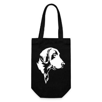 German Shorthair Head "Black Edition" - Gift Bag for Bottles - black - Front
