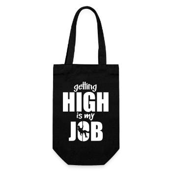 High werden ist mein Job - Geschenkbeutel für Flaschen - Schwarz - Vorne