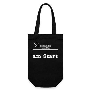 Hier könnte dein Name stehen - Geschenkbeutel für Flaschen - Schwarz - Vorne