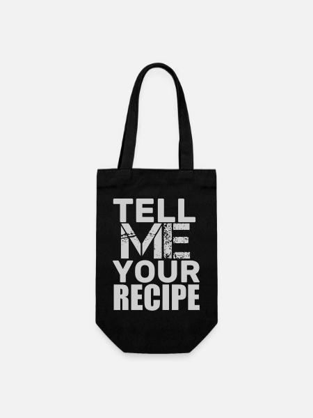 tell recipe - Gift Bag for Bottles - black