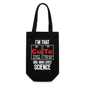 Je suis cette jolie fille qui aime la science - Sac à bouteille - noir - Devant