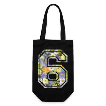 Numero 6 fleur, Équipe Foot, basket université - Sac à bouteille - noir - Devant