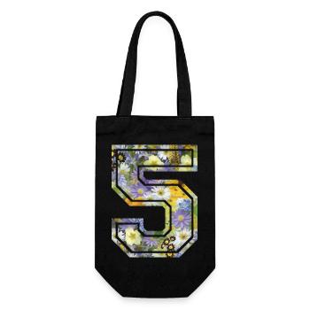 Numero 5 fleur, Équipe Foot, basket université - Sac à bouteille - noir - Devant