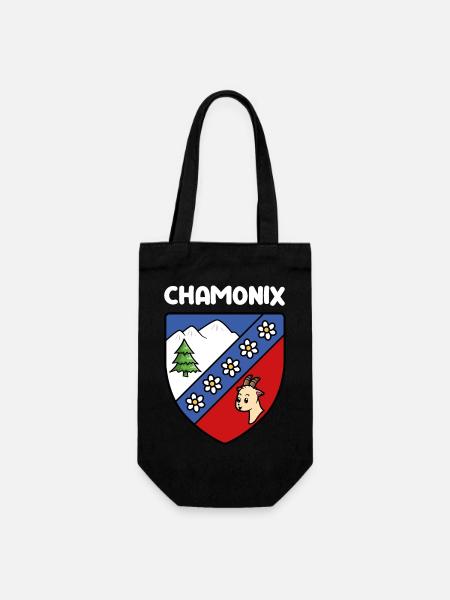 Drapeau Mignon Chamonix Mont Blanc Haute Savoie - Sac à bouteille - noir