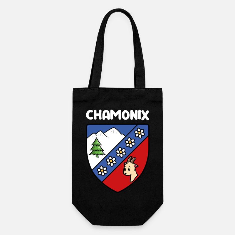 Flag Mignon Chamonix Mont Blanc Haute Savoie - Gift Bag for Bottles - black