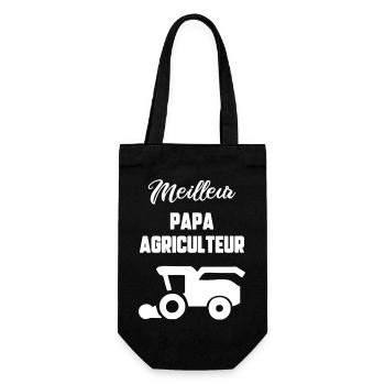 Meilleur papa agriculteur - Sac à bouteille - noir - Devant