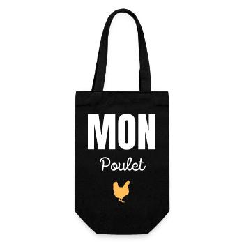mon poulet - Sac à bouteille - noir - Devant