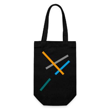 Minimal stripe design - Gift Bag for Bottles - black - Front