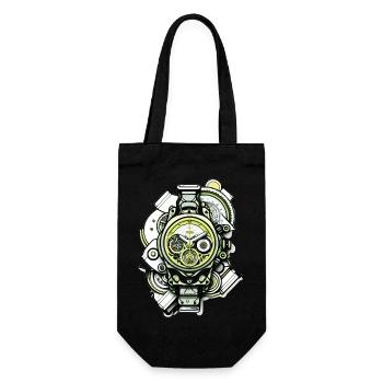 Uhr als Automatic oder Handaufzug für Vintage Fans - Geschenkbeutel für Flaschen - Schwarz - Vorne