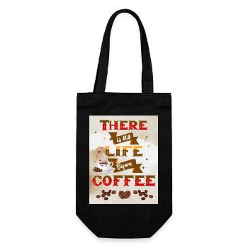 Kaffee Spruch Il n’y a pas de vie sans café - Sac à bouteille - noir - Devant