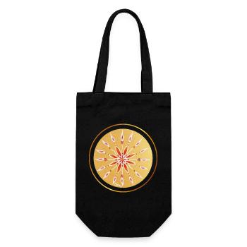 KraftMandala - Sonja Ariel von Staden - Geschenkbeutel für Flaschen - Schwarz - Vorne