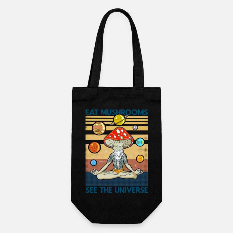 MANGER DES CHAMPIGNONS VOIR L’UNIVERS - Sac à bouteille - noir