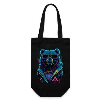 Cyberbear - Geschenkbeutel für Flaschen - Schwarz - Vorne