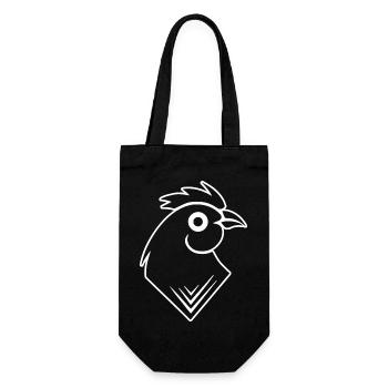 Chicken Chicken House Poultry Rooster Farm - Gift Bag for Bottles - black - Front