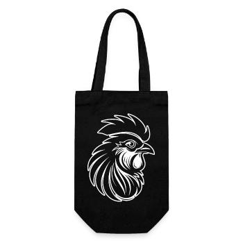 Chicken Chicken House Poultry Rooster Farm - Gift Bag for Bottles - black - Front