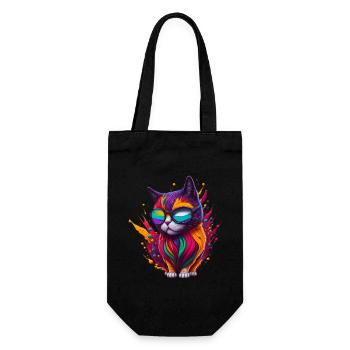 Cat 3 - Gift Bag for Bottles - black - Front