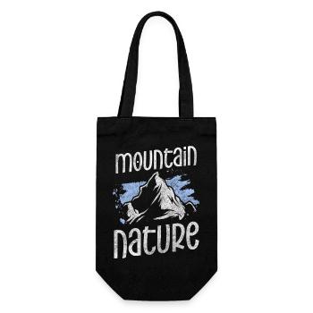 Tree Mountain Forest Animal - Gift Bag for Bottles - black - Front