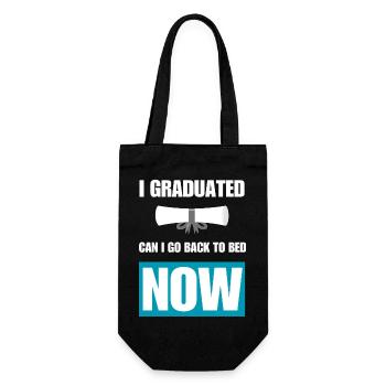 J’ai obtenu mon diplôme Puis-je retourner au lit maintenant Graduation - Sac à bouteille - noir - Devant