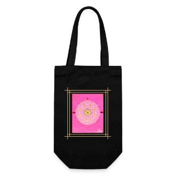 Mandala des SeelenGlücks - Sonja Ariel von Staden - Geschenkbeutel für Flaschen - Schwarz - Vorne
