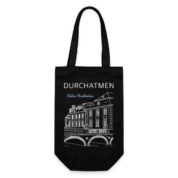 Schloss Nordkirchen, Durchatmen - Geschenkbeutel für Flaschen - Schwarz - Vorne